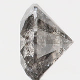 0.77 CT Natural Loose Diamond Round Black Grey Salt And Pepper Color 5.63 MM KDL9333