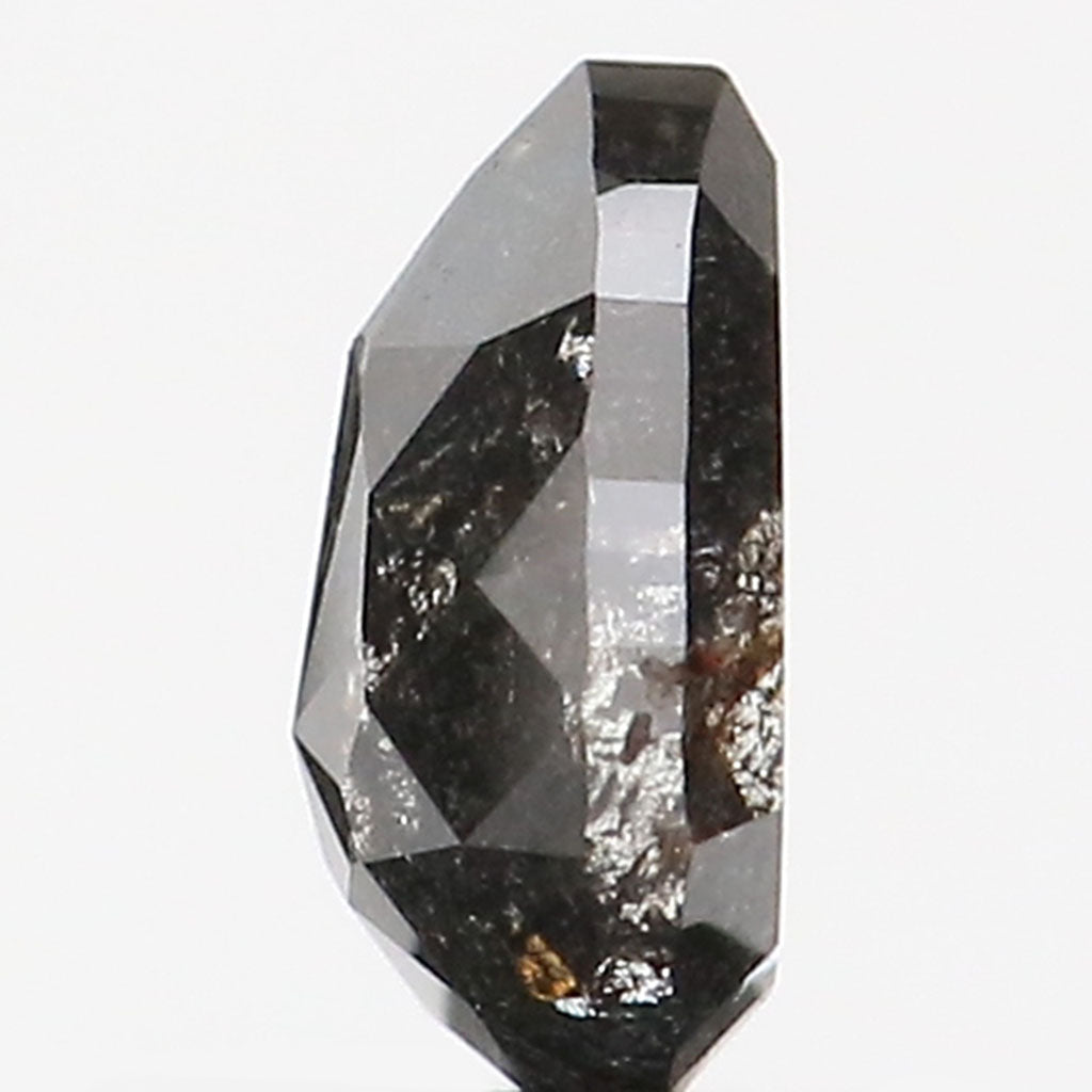 0.52 Ct Natural Loose Pear Shape Diamond Salt And Pepper Pear Cut Diamond 5.55 MM Natural Black Grey Diamond Pear Rose Cut Diamond LQ9020