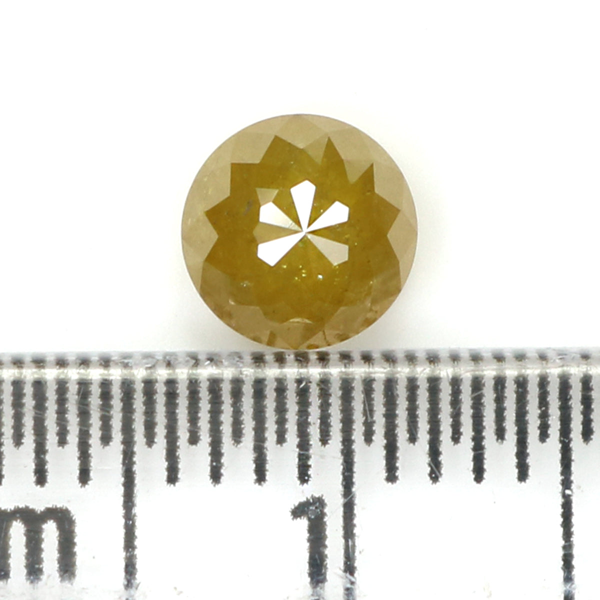 Natural Loose Rose Cut Yellow Green Orange Color Diamond 0.83 CT 5.30 MM Rose Cut Shape Diamond L6426