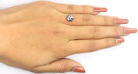 Natural Loose Hexagon Grey Color Diamond 2.28 CT 9.10 MM Hexagon Shape Rose Cut Diamond KDL1162