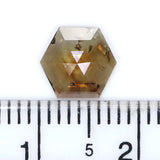 Natural Loose Hexagon Brown Color Diamond 0.85 CT 7.10 MM Hexagon Shape Rose Cut Diamond KR2017