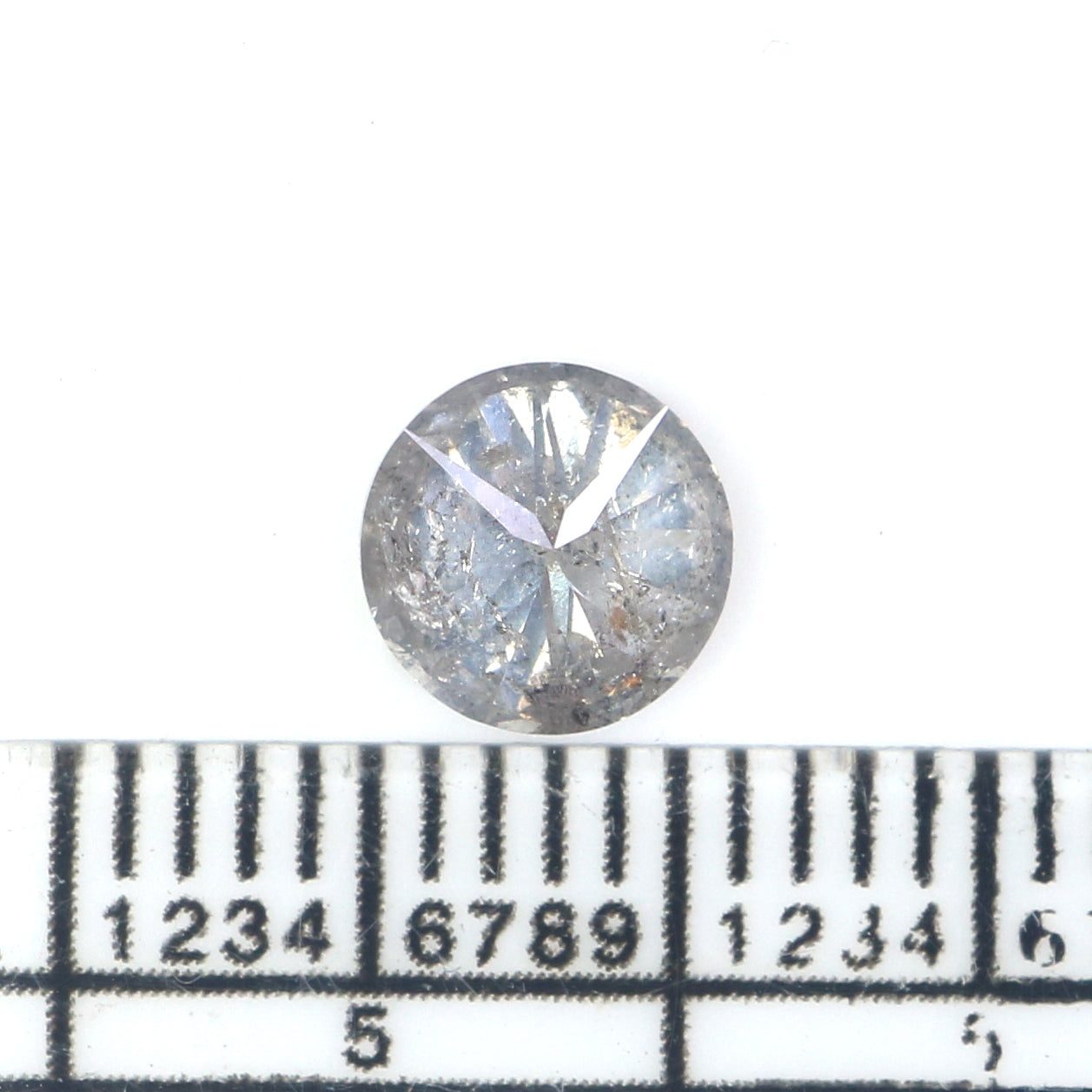 1.06 CT Natural Loose Round Shape Diamond Grey Color Round Cut Diamond 6.10 MM Natural Salt And Pepper Round Brilliant Cut Diamond QL2719