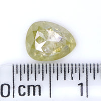 Natural Loose Pear Yellow Color Diamond 0.74 CT 6.95 MM Pear Shape Rose Cut Diamond L8208