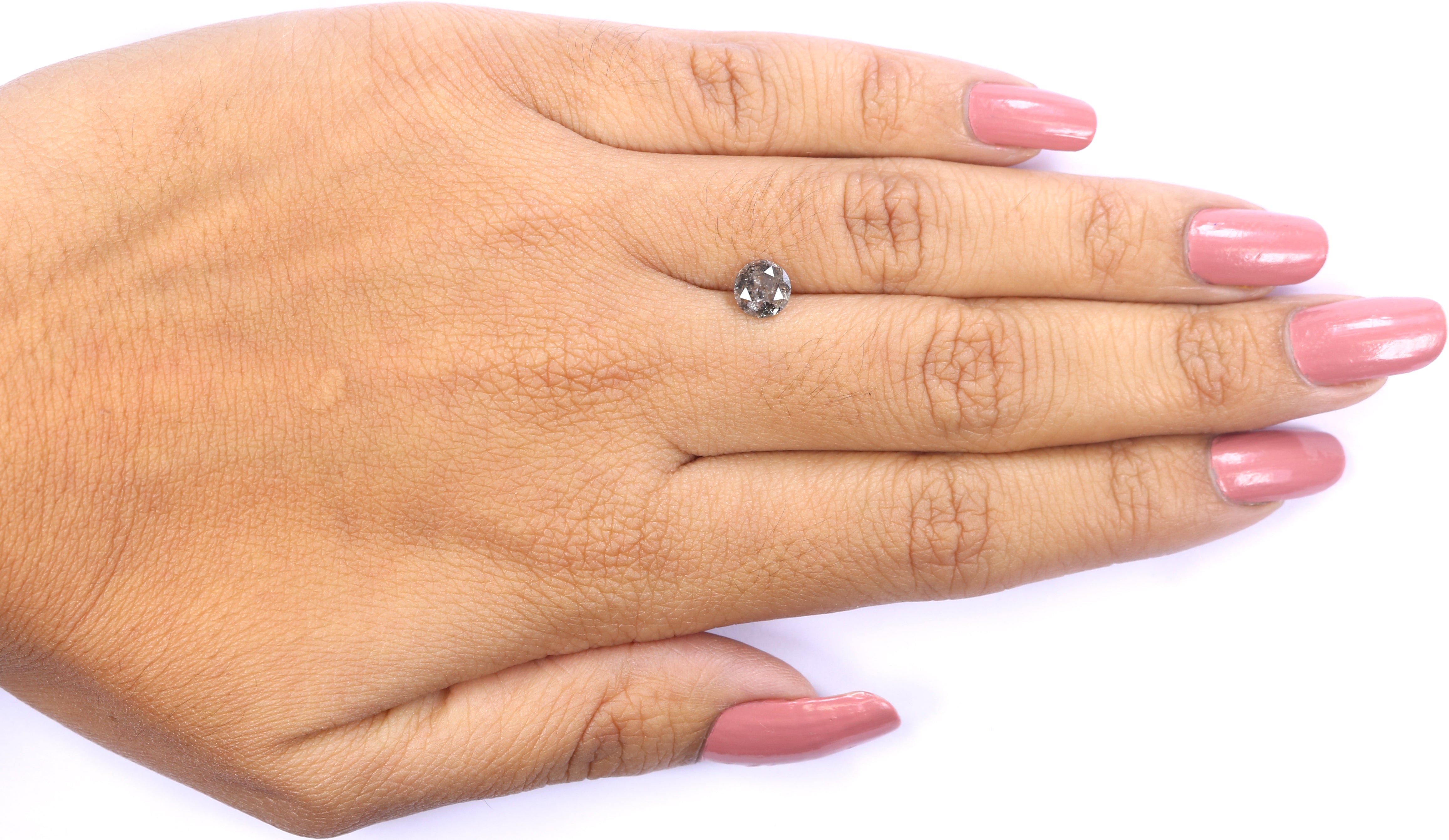 0.84 CT Natural Loose Round Shape Diamond Salt And Pepper Round Cut Diamond 5.90 MM Natural Loose Diamond Round Brilliant Cut Diamond LQ9963