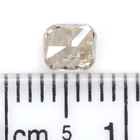 Natural Loose Cushion Yellow Grey Color Diamond 0.53 CT 4.50 MM Cushion Shape Rose Cut Diamond L7447