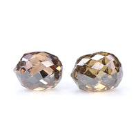 Natural Loose briolette Brown Color Diamond 1.14 CT 4.55 MM Drop Shape Rose Cut Diamond KDL144