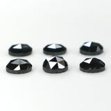 Natural Loose Round Rose Cut Diamond Black Color 2.34 CT 4.50 MM Rose Cut Shape Diamond L1742