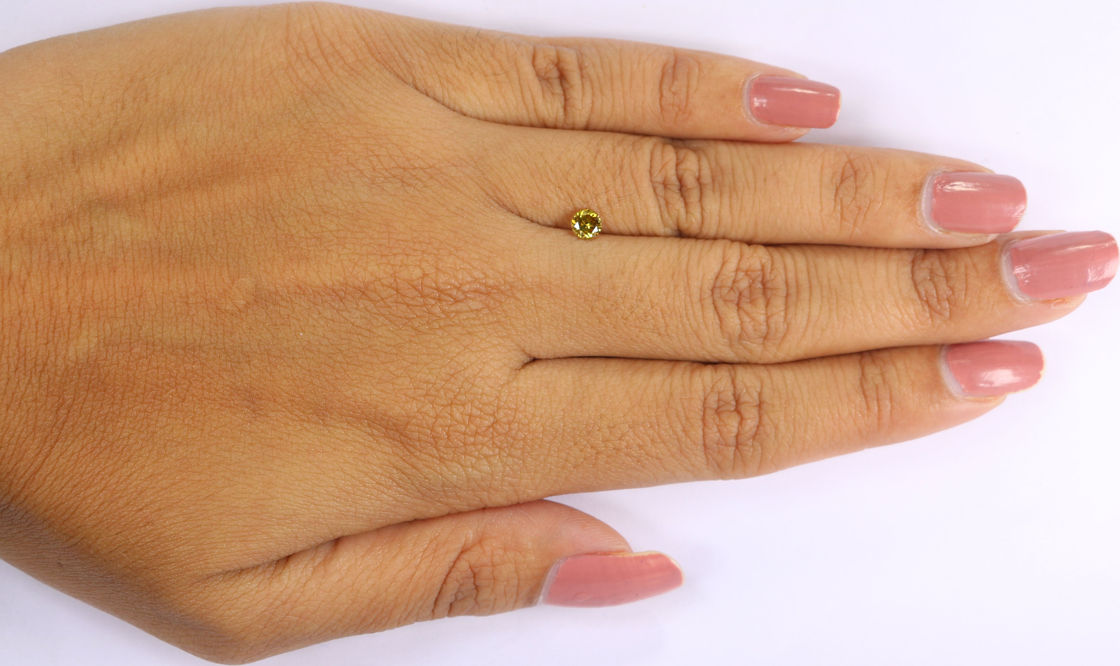 0.25 CT Natural Loose Round Shape Diamond Yellow Color Round Cut Diamond 3.90 MM Natural Yellow Color Diamond Brilliant Cut Diamond KQ668