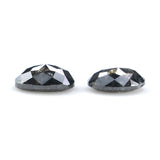 Natural Loose Oval Salt And Pepper Diamond Black Grey Color 0.60 CT 4.76 MM Oval Shape Rose Cut Diamond L2558