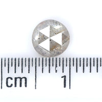 Natural Loose Rose Cut Salt And Pepper Diamond Grey Color 0.74 CT 5.50 MM Round Rose Cut Shape Diamond L8578