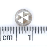Natural Loose Rose Cut Salt And Pepper Diamond Grey Color 0.74 CT 5.50 MM Round Rose Cut Shape Diamond L8578