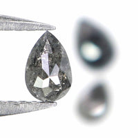 Natural Loose Pear Diamond, Salt And Pepper Pear Diamond, Natural Loose Diamond, Pear Rose Cut Diamond, 0.48 CT Pear Cut Diamond KR2645