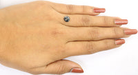 Natural Loose Round Rose Cut Salt And Pepper Diamond Black Grey Color 1.23 CT 6.80 MM Rose Cut Shape Diamond L1167