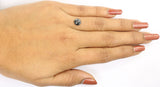 Natural Loose Round Rose Cut Salt And Pepper Diamond Black Grey Color 1.23 CT 6.80 MM Rose Cut Shape Diamond L1167