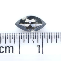 Natural Loose Marquise Salt And Pepper Diamond Black Grey Color 0.39 CT 6.93 MM Marquise Shape Rose Cut Diamond KR2565