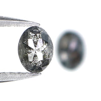 Natural Loose Oval Diamond, Salt And Pepper Oval Diamond, Natural Loose Diamond, Oval Rose Cut Diamond, 0.49 CT Oval Shape Diamond KDL2772