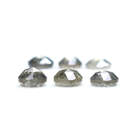 Natural Loose Rose Cut Salt And Pepper Diamond Black Grey Color 1.69 CT 3.70 MM Round Rose Cut Shape Diamond L989