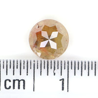 Natural Loose Round Rose Cut Yellow Brown Diamond Color 1.25 CT 5.90 MM Rose Cut Shape Diamond L9139