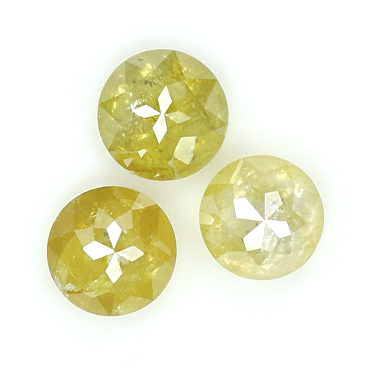 1.28 CT Natural Loose Rose Cut Diamond Yellow Grey Color Round Cut Diamond 4.20 MM Natural Loose Diamond Round Rose Cut Shape Diamond LQ6198