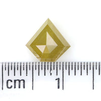 Natural Loose Shield Yellow Color Diamond 1.19 CT 7.30 MM Shield Shape Rose Cut Diamond L9638