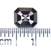 Natural Loose Emerald Shape Black Brown Color Diamond 0.78 CT 6.00 MM Emerald Shape Rose Cut Diamond L7974