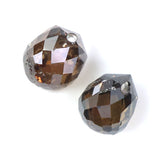 Natural Loose briolette Brown Color Diamond 0.98 CT 4.30 MM Drop Shape Rose Cut Diamond L171