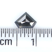 Natural Loose Shield Salt And Pepper Diamond Black Grey Color 0.35 CT 4.22 MM Shield Shape Rose Cut Diamond KR2577