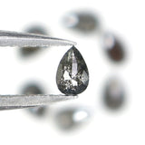 Natural Loose Pear Diamond, Salt And Pepper Pear Diamond, Natural Loose Diamond, Pear Rose Cut Diamond, 0.94 CT Pear Cut Diamond L2734