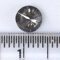 Natural Loose Round Salt And Pepper Diamond Black Grey Color 0.84 CT 5.50 MM Round Brilliant Cut Diamond L8031