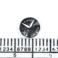 Natural Loose Round Salt And Pepper Diamond Black Grey Color 1.04 CT 5.91 MM Round Brilliant Cut Diamond L2705