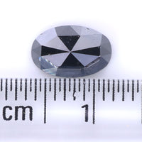 Natural Loose Oval Diamond Black Color 1.06 CT 8.31 MM Oval Shape Rose Cut Diamond KR2514