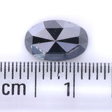 Natural Loose Oval Diamond Black Color 1.06 CT 8.31 MM Oval Shape Rose Cut Diamond KR2514