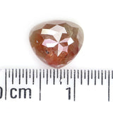 Natural Loose Heart Brown Grey Color Diamond 1.57 CT 7.14 MM Heart Shape Rose Cut Diamond L6050
