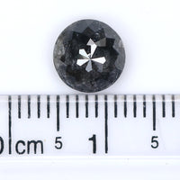 Natural Loose Rose Cut Salt And Pepper Diamond Black Color 2.07 CT 7.65 MM Round Rose Cut Shape Diamond L026