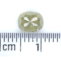 Natural Loose Cushion Yellow Grey Color Diamond 1.16 CT 6.40 MM Cushion Shape Rose Cut Diamond KR761