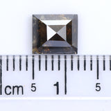 Natural Loose Square Diamond Deep Brown Color 1.68 CT 7.10 MM Square Shape Rose Cut Diamond L7517