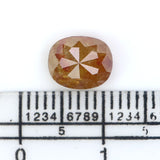 Natural Loose Oval Yellow Brown Color Diamond 1.98 CT 7.87 MM Oval Shape Rose Cut Diamond L2695
