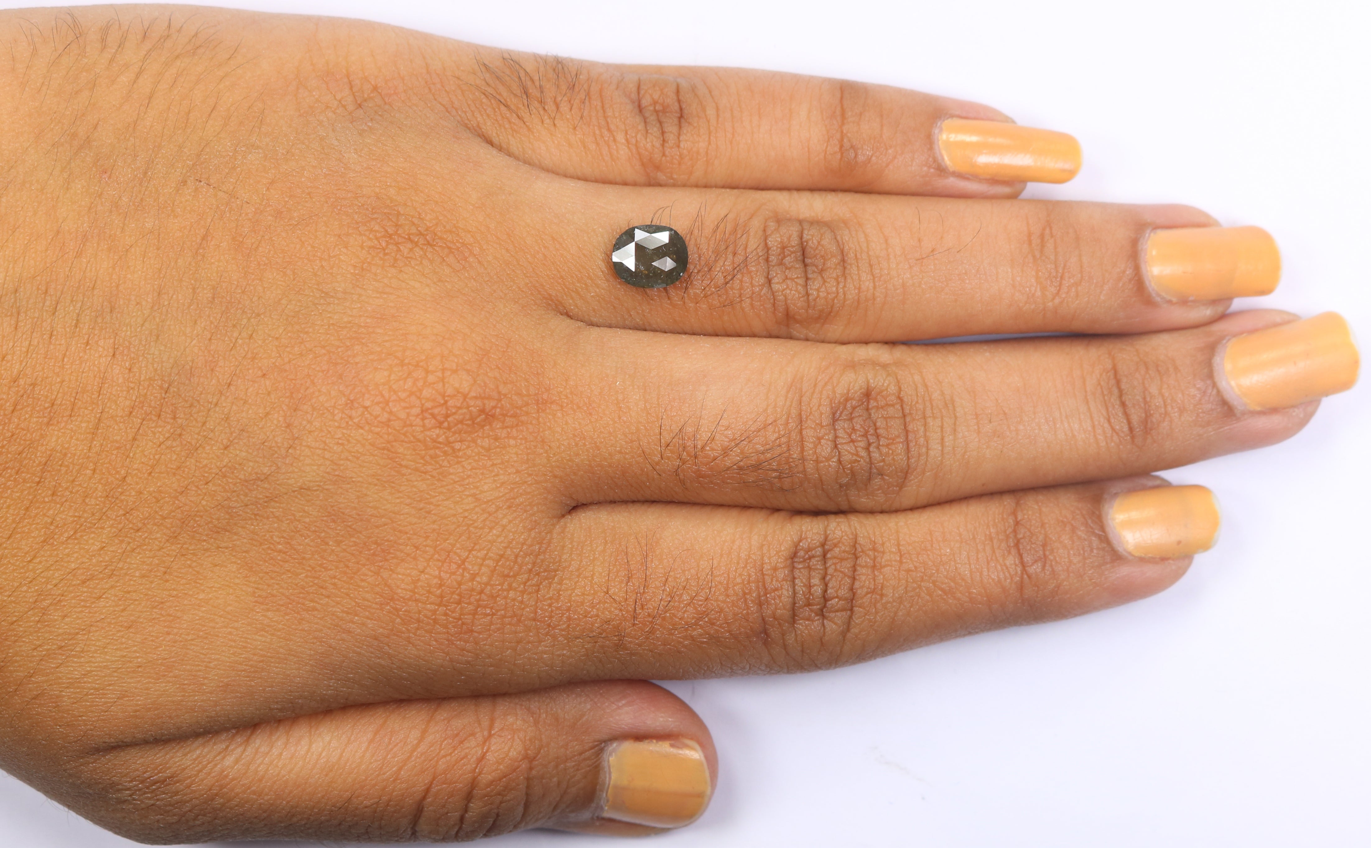 1.01 Ct Natural Loose Oval Shape Diamond Salt And Pepper Oval Cut Diamond 7.40 MM Natural Loose Diamond Oval Shape Rose Cut Diamond LQ1788
