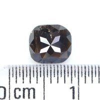 Natural Loose Cushion Brown Black Color Diamond 0.75 CT 6.10 MM Cushion Shape Rose Cut Diamond KR822
