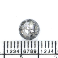 Natural Loose Round Rose Cut Diamond, Salt And Pepper Round Diamond, Natural Loose Diamond, Rose Cut Diamond, 0.92 CT Round Shape L2759