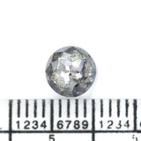 Natural Loose Round Rose Cut Diamond, Salt And Pepper Round Diamond, Natural Loose Diamond, Rose Cut Diamond, 0.92 CT Round Shape L2759