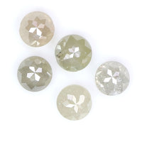 Natural Loose Rose Cut Diamond Grey Color 1.06 CT 3.50 MM Round Rose Cut Shape Diamond L6054