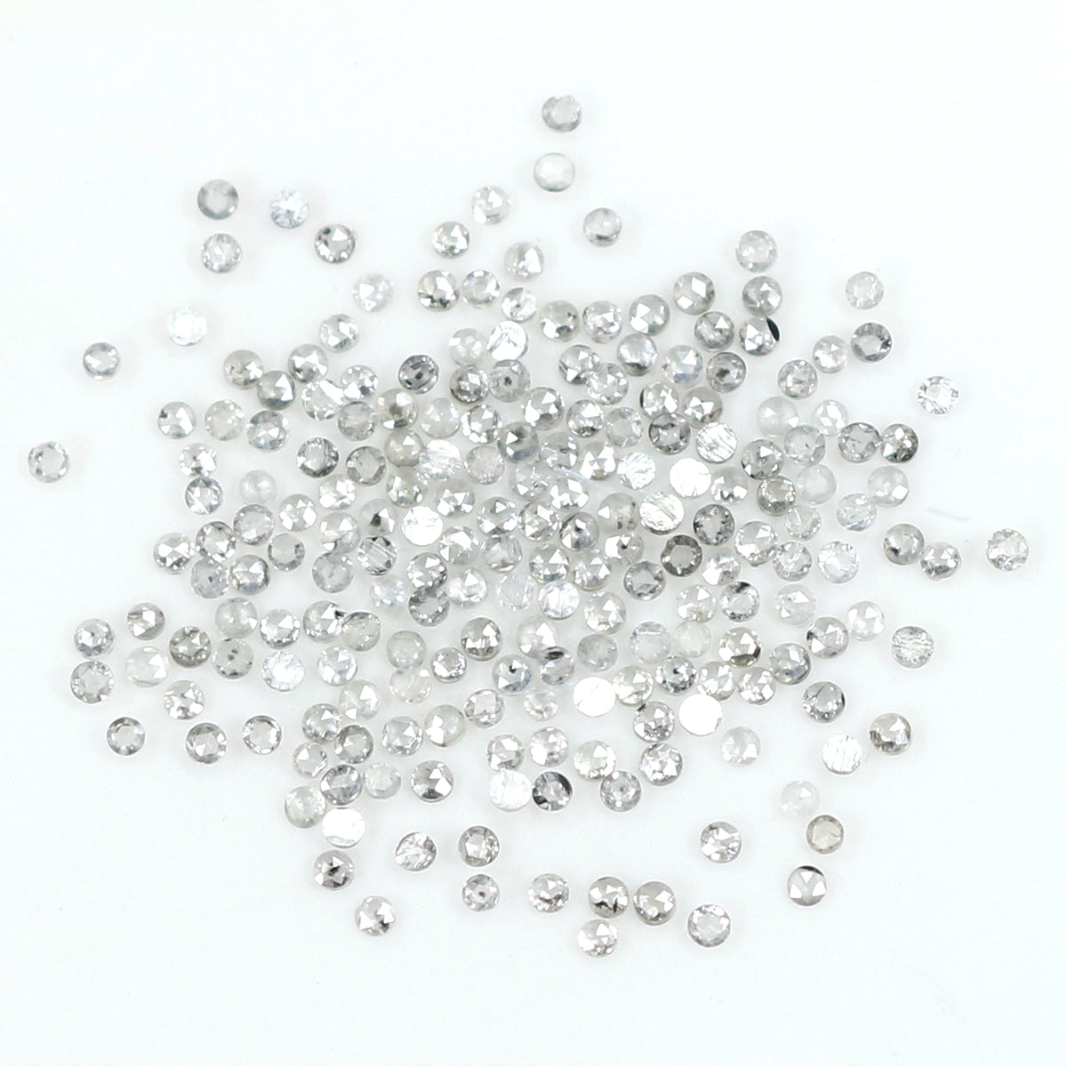 0.91 CT Natural Loose Round Shape Diamond Salt And Pepper Round Cut Diamond 1.00 MM Natural Black Grey Color Round Rose Cut Diamond LQ1816