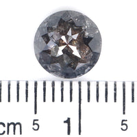 Natural Loose Rose Cut Salt And Pepper Diamond Black Color 2.24 CT 7.70 MM Round Rose Cut Shape Diamond L039