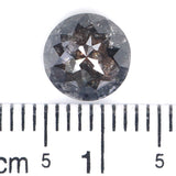 Natural Loose Rose Cut Salt And Pepper Diamond Black Color 2.24 CT 7.70 MM Round Rose Cut Shape Diamond L039