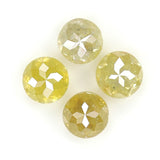 Natural Loose Rose Cut Yellow Color Diamond 0.73 CT 3.10 MM Round Rose Cut Shape Diamond L6384