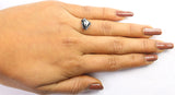 Natural Loose Shield Salt And Pepper Diamond Black Color 2.90 CT 8.60 MM Shield Shape Rose Cut Diamond KDL1035