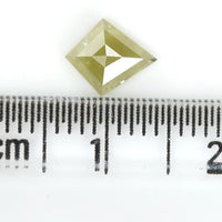 Natural Loose Kite Diamond Yellow Color 0.63 CT 7.40 MM Kite Shape Rose Cut Diamond KR1906