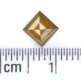 Natural Loose Kite Diamond Yellow Color 0.57 CT 6.70 MM Kite Shape Rose Cut Diamond L9634