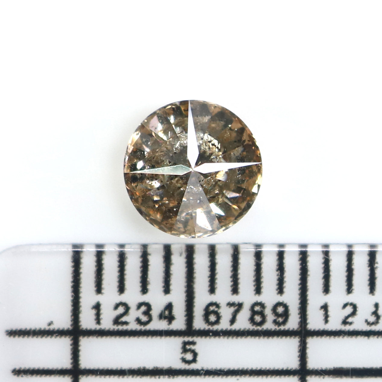 1.13 CT Natural Loose Round Shape Diamond Light Brown Color Round Diamond 6.10 MM Natural Loose Diamond Round Brilliant Cut Diamond QL2599